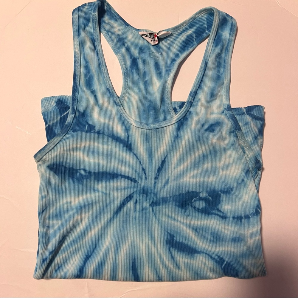 Hard Tail Ribbed Tie Dye Racerback Tank - Picture 5 of 7